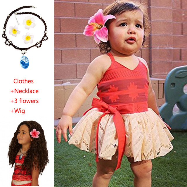 Vestido moana de verão para meninas, roupa feminina para bebês